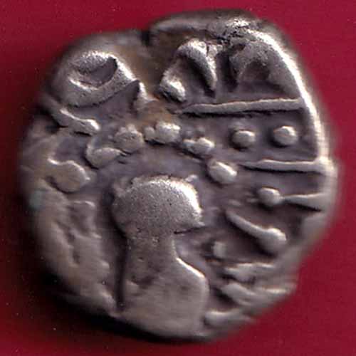 ANCIENT INDIA GADHAYA DYNASTY KING PORTRAIT COIN :- S2559
