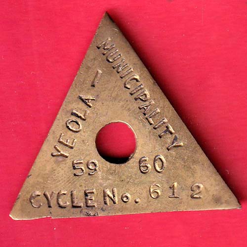 CYCLE TOKEN: YEOLA MUNCIPALITY CYCLE 59 60 NO. 612–OO5326