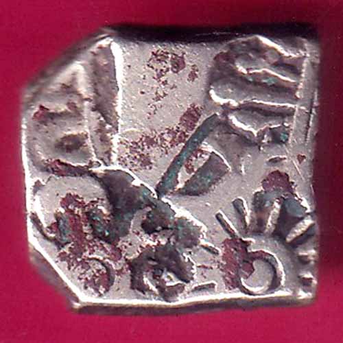 ANCIENT INDIA MAURYAN PERIOD MAGADH DYNASTY BEAUTIFUL SILVER PUNCHMARK COIN :- OO1002