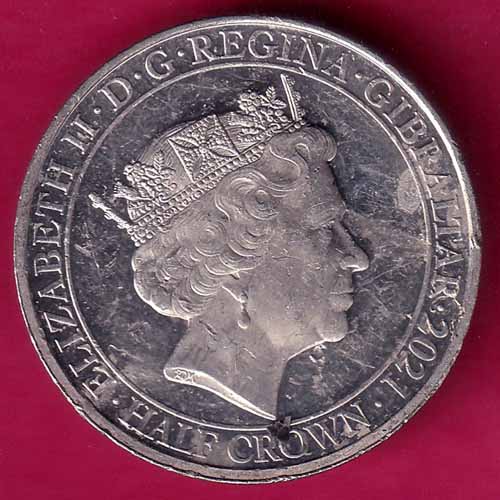 ELIZABETH II DEI-GRA REGINA. GIBRALTAR 2021 FIGHT THROUGH TO FINAL VICTORY 1 CROWN–@HUB3833