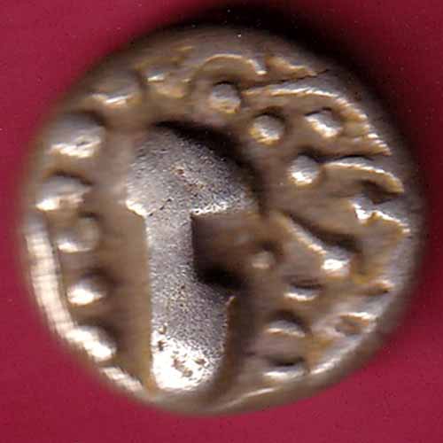 ANCIENT INDIA GADHAYA DYNASTY KING PORTRAIT COIN - S1368