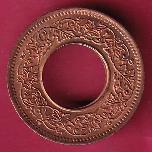 British india king george vi 1945 one pice copper coin–@HUB1795