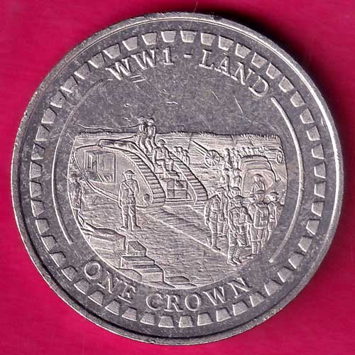 ezilabeth ii 2014 queen of gibraltar - one crown - WW1 LAND :- OO299