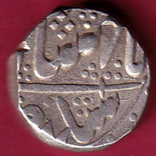 INDORE STATE SUN FACE INO SHAH ALAM II MALHAR RAO ONE RUPEE SILVER COIN :- S2705
