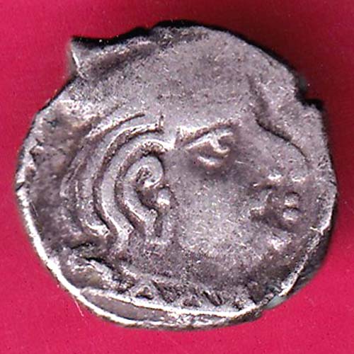 ANCIENT INDIA KSHATRAP DYNASTY KING PORTRAIT RARE SILVER COIN:- OO200