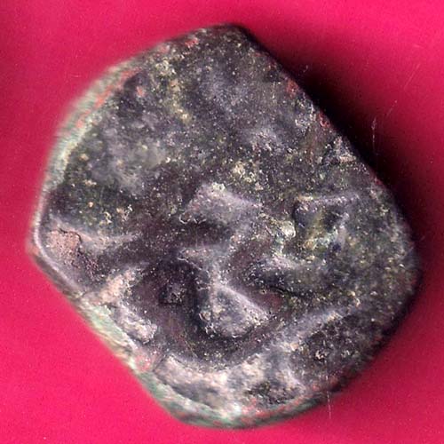 mughals mo.shah elichpur mint one paisa scarce copper coin–@HUB3045