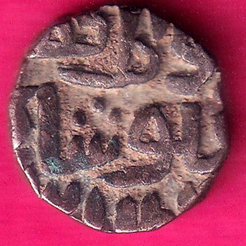 DELHI SULTAN 715-727 Ghiyath al-din Tughluq billon 4 Gani Scare COIN–@HUB3410