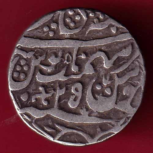 Rohilakhand ,Qasba panipat,Ino shahalam-ii SWASTIKA & UMBRELLA silver rupee–@HUB1850