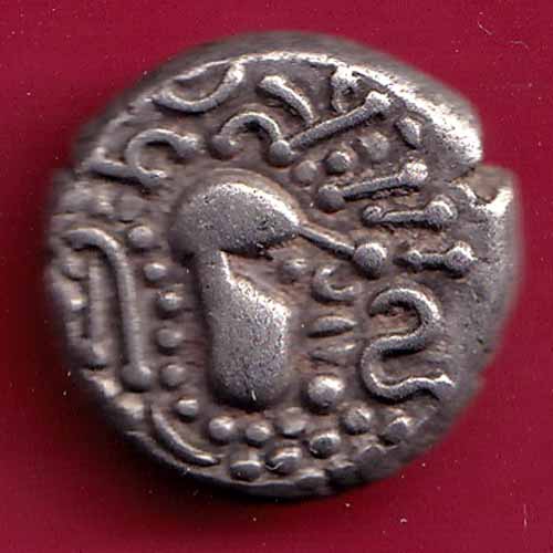 ANCIENT INDIA GADHAYA DYNASTY KING PORTRAIT COIN–@HUB2355
