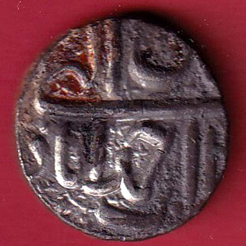MUGHALS Akbar Ahmadabad MINT ONE RUPEE SILVER COIN :- oo3391