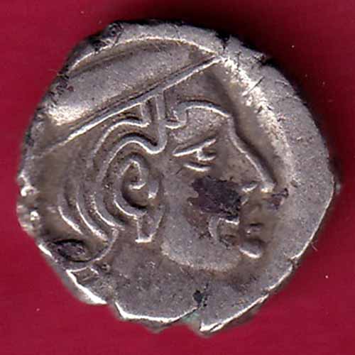 ANCIENT INDIA KSHATRAP DYNASTY KING PORTRAIT SILVER COIN - S1598