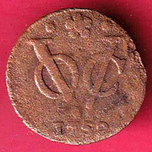 Netherlands East Indies VOC 1752 Duit Coin–VA943