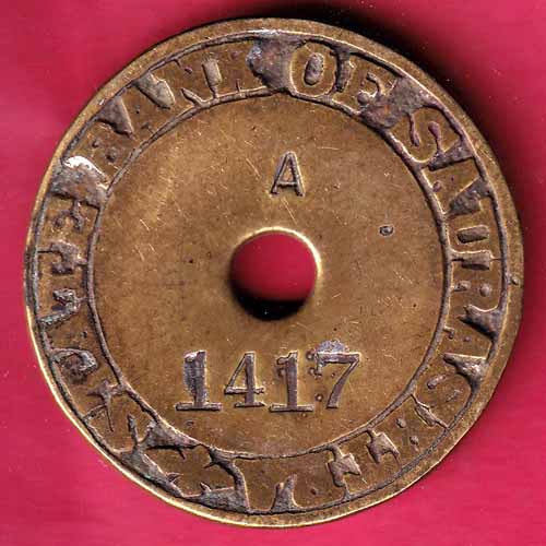 Bank Token :- State Bank Of Saurashtra  A [1417] – S1160