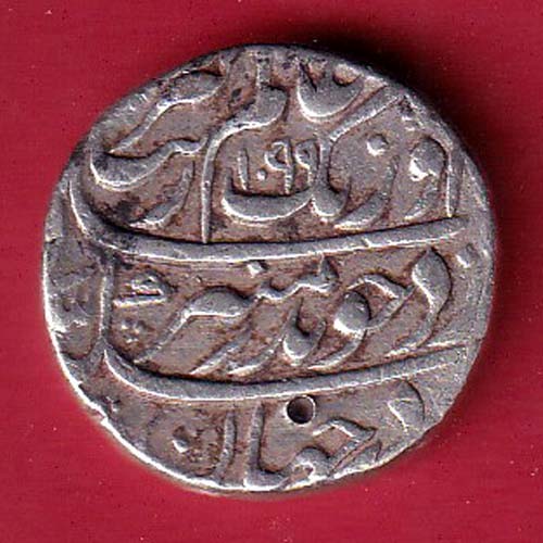 Mughals  Aurangzeb  Narnol Mint  Ah1099/Ry 31 One Rupee -oo5484