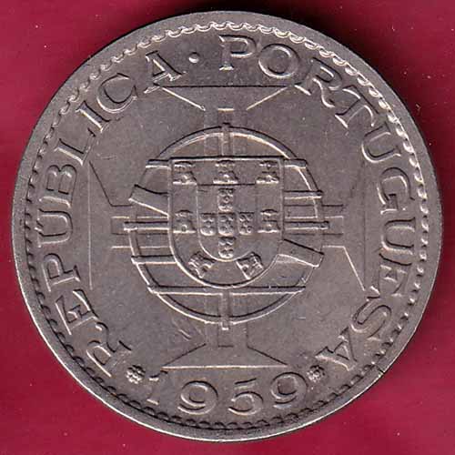 PORTUGUESE INDIA GOA 1 ESCUDO 1959 COIN – S1851