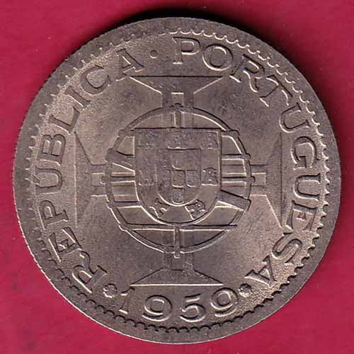 PORTUGUESE INDIA GOA 3 ESCUDO 1959 COIN – S2047