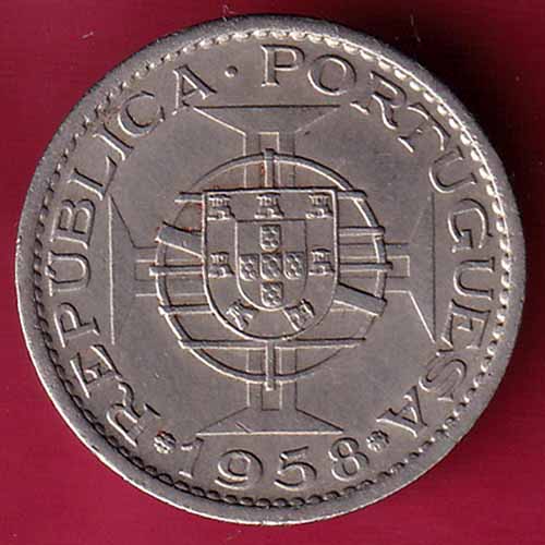 Portuguese India 60 Centavos 1958 :- S2228