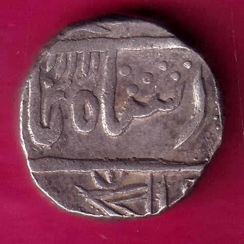 MEWAR STATE CHITTOR MINT ONE RUPEE SILVER COIN–@HUB3612