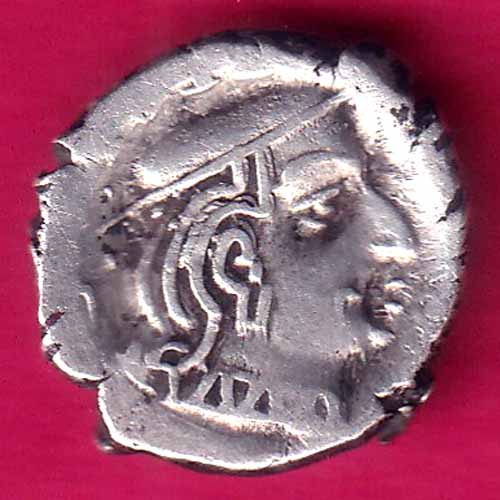 ANCIENT INDIA KSHATRAP DYNASTY KING PORTRAIT RARE SILVER COIN-OO555