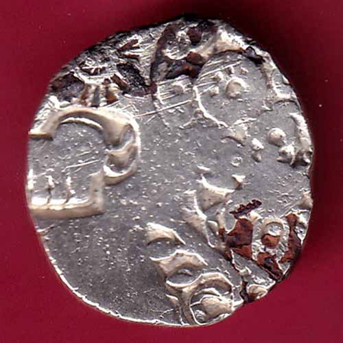 ANCIENT INDIA MAURYAN PERIOD ANIMAL STANDING MAGADH DYNASTY SILVER PUNCHMARK :- S1276