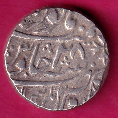 Maratha Conf. ry27  Sha Alam II Ravishnagar Sagar Mint One Rupee Silver Coin:- OO441