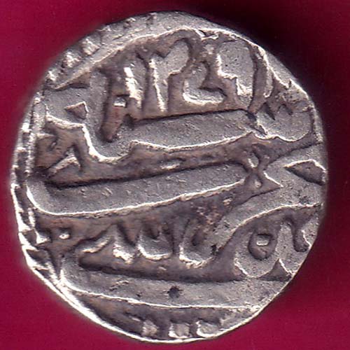 Bhopal state one rupee silver coin –@HUB2889