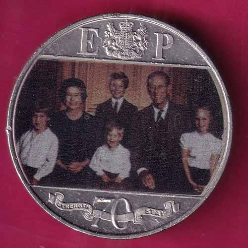 ELIZABETH II DEI-GRA REGINA. GIBRALTAR 2021 UNC one crown 70 Years Strength and Stay –@HUB2466