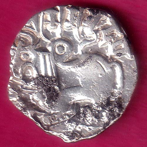 Hindushahia, kabul n gandhara silver drachma horseman n bull–@HUB3429