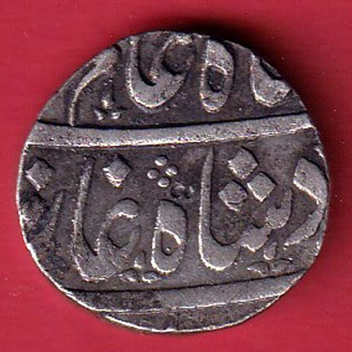 MARATHA CONF. NAGARI “GA” ahmedabad mint ANKUSHI MARK ONE rupee silver coin– oo3661