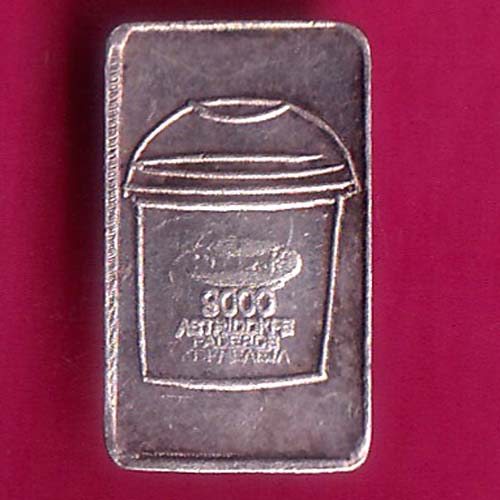 SILVER BAR : Weight– 1.02 gm 1 GRAM FINE SILVER 999 RARE BAR :- OO1711