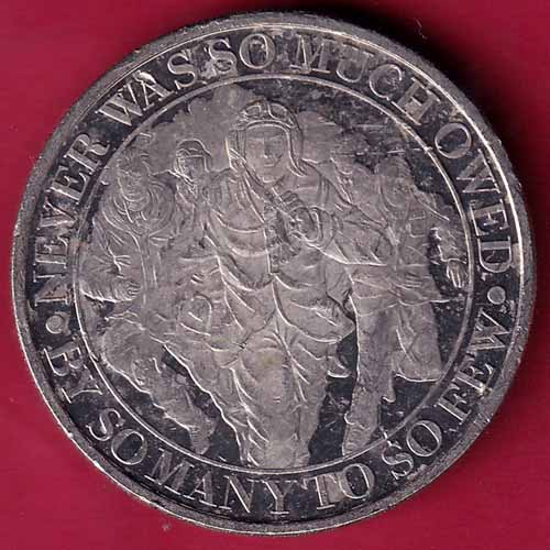 ELIZABETH II DEI-GRA REGINA. GIBRALTAR 2020 HALF CROWN NEWER WAS SO MUCH OWED BY SOMANYTO SO FEW–@HUB2216