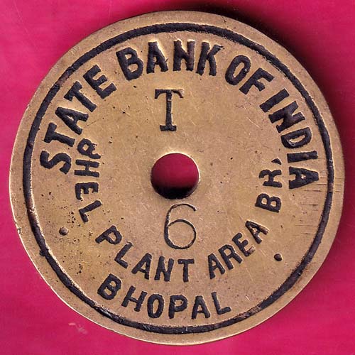 BANK TOKEN - STATE BANK OF INDIA - BHOPAL:- OO325