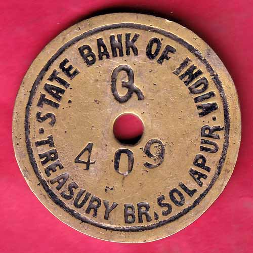 Bank Token :- State Bank of India Treasury Branch Solapur Q [409]-- S1464