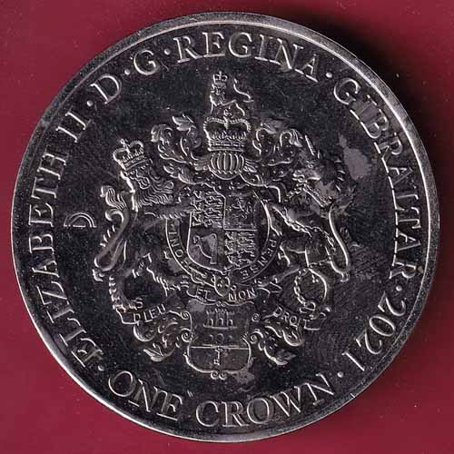 ELIZABETH II D.G. REGINA GIBRALTAR 2021 ONE CROWN [D] – S2129