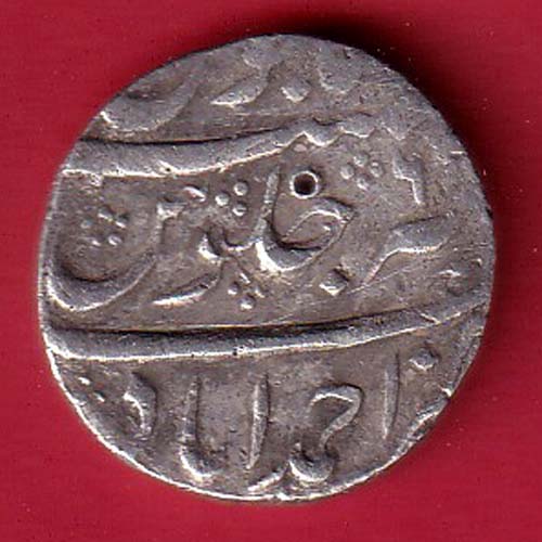 MUGHALS AURANGZEB Ahmednagar MINT AH 1074/ RY 6 ONE RUPEE RARE SILVER COIN:-oo4252