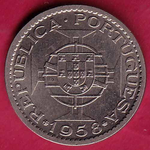 Republica Portuguesa 1958 Estado da India 60 Centavos :- S2388