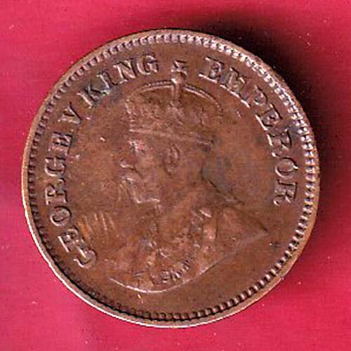 British India 1921 George V 1/2 ANNA - oo2186