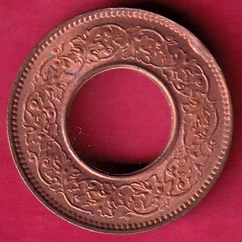 British india king george vi 1944 LAHORE MINT one pice copper coin :- S2328