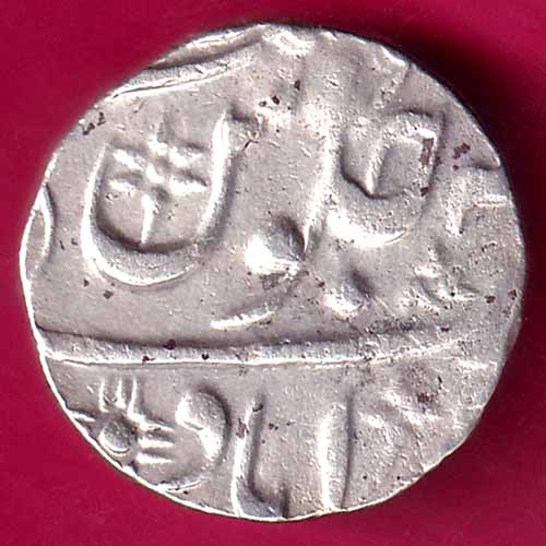 Bombay Presidency Ino AkbarShah Ahmedabad Mint One rupee silver coin :- OO451