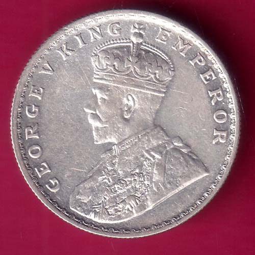 BRITISH INDIA 1918 BOMBAY MINT GEORGE V ONE RUPEE BEAUTIFUL SILVER COIN-OO609
