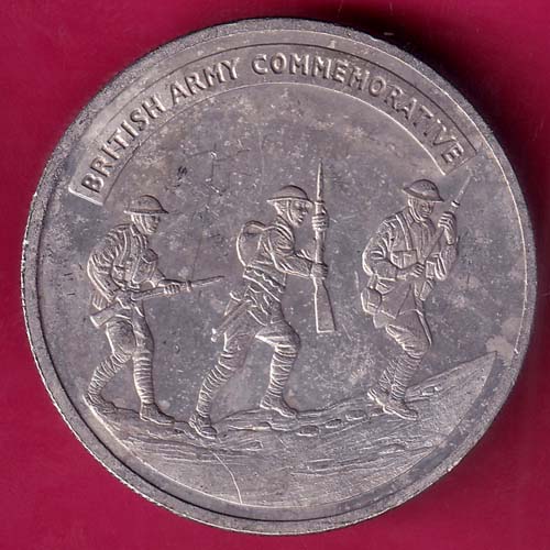 First world war centenary 1914-1918 british army silver coin@HUB5195