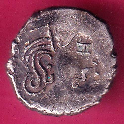 ANCIENT INDIA GUPTA DYNASTY KUMAR GUPTA KINGS PORTRAIT RARE SILVER BEUTIFUL COIN- VA854