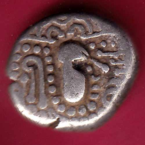 ANCIENT INDIA GADHAYA DYNASTY KING PORTRAIT COIN - S1593