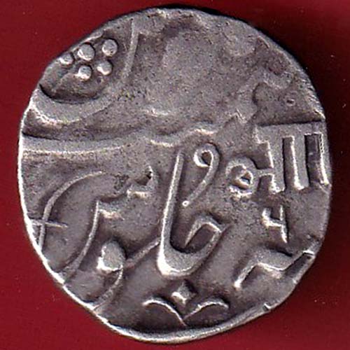 Baroda State AH 1227 RY 6 Aanand rao Gaykwad one rupee silver coin  :- OO3503