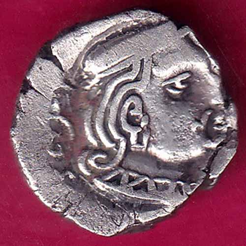 Ancient India Kshtrap Dynasty Kings Portrait Silver Coin  –@HUB2446