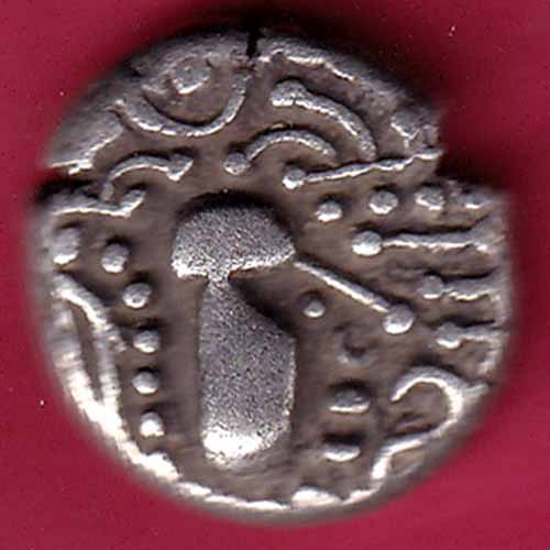 ANCIENT INDIA GADHAYA DYNASTY KING PORTRAIT COIN - S1472
