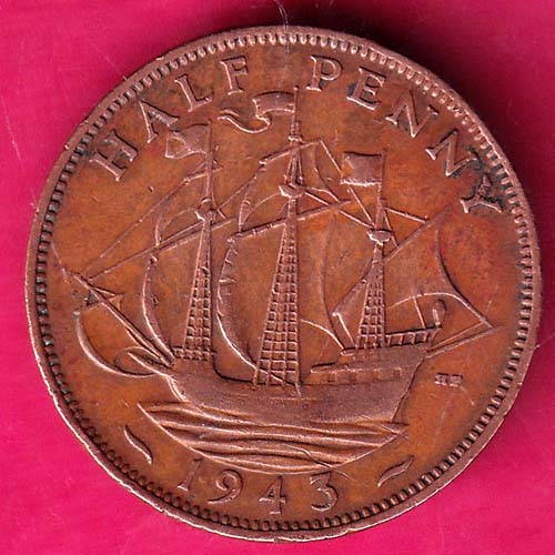 ½ Penny - George VI @hub4982