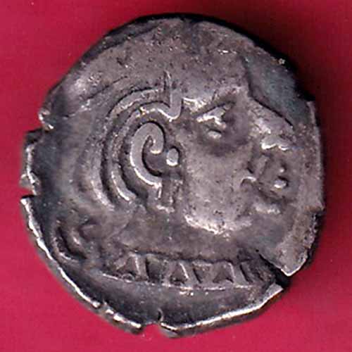 ANCIENT INDIA KSHATRAP DYNASTY KING PORTRAIT SILVER COIN :- S1302