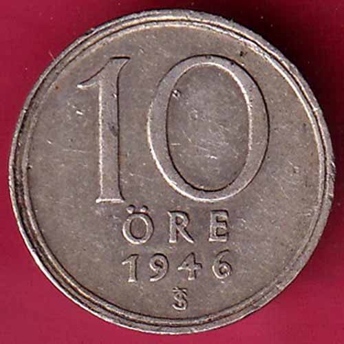World Coin Sweden Gustaf V 10 Öre–@HUB2409