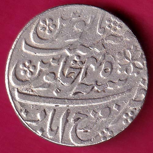 BENGAL PRESIDENCY INO SHAH ALAM II FARRUKHABAD MINT ONE RUPEE SILVER COIN –@HUB1946